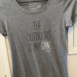 Eddie Bauer “The Outdoors is my gym” tee shirt, small